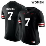 NCAA Ohio State Buckeyes Women's #7 Jalin Marshall Black Nike Football College Jersey ZQW6345EY